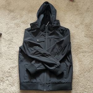 Baubax travel jacket. Black w/ travel pillow. Large